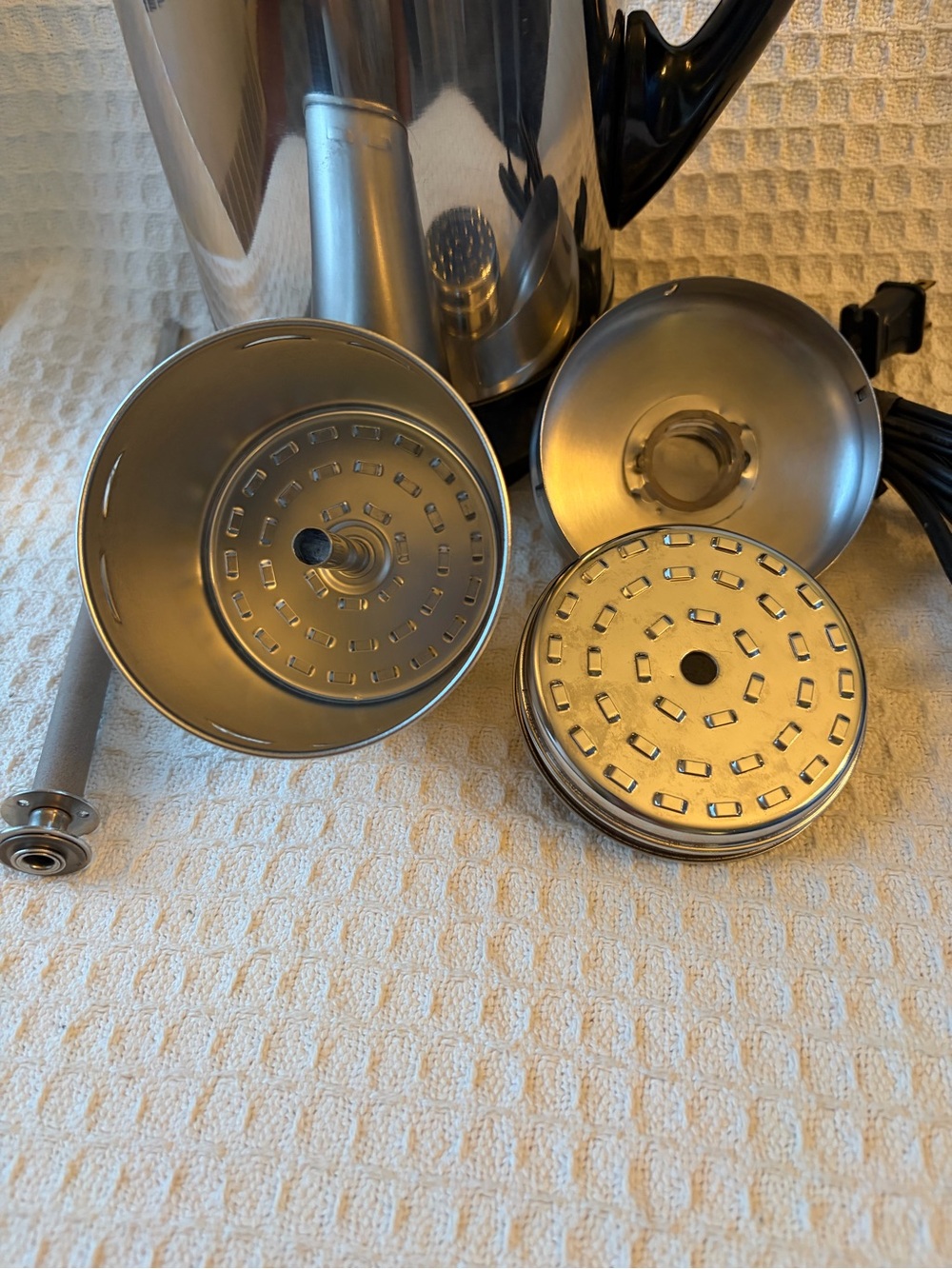 Farberware Superfast 12 Cup Stainless Steel Electric Percolator Coffee Pot #142 - Picture 10 of 11
